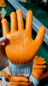 10 Pairs Rubber Coated Work Gloves Durable Cotton Knitted Construction and Gardening Gloves for Hand Protection