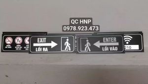 Biển Báo Nhắc Nhở Đóng Cửa Nhẹ Tay - Ra Vào Khóa Cửa - Wifi - Không hút thuốᴄ