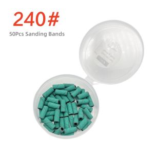 50Pcs/Box 3mm Thickened Small Sanding Bands for Nail Drill Mini File Polishing Nail Cuticle Clean No Stainless Steel Mandrel Bit