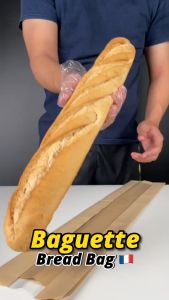 [25 PCS] Baguette French Kraft Bread Bag with Window