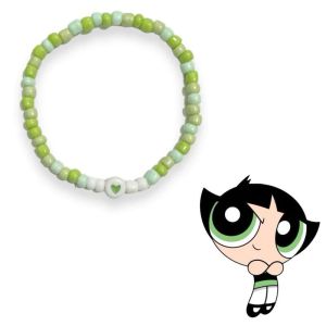 Gelang Beads Powerpuff Girls Bubble Blossom Buttercup Powerpuffgirl Bracelet Cartoon Elastis Kartun Karakter Character Animasi Lucu Thematic