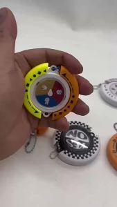 supstem | Mini Fidget Spinner Decision Toy Creative Rock Paper Scissors Yes No Lucky Wheel Stress Relief Keychain for Party Favor Gift