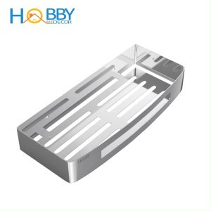 Kệ chữ nhật để đồ phòng tắm inox 304 mẫu khoan Hobby Home Decor KCN2