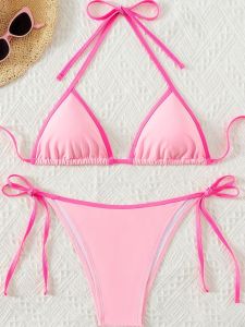 Bộ Đồ Bơi Hai Mảnh in Họa Tiết Thắt Nút Dành Cho Nữ Bộ Đồ Bơi Một Mảnh Không Tay Cổ Chữ V