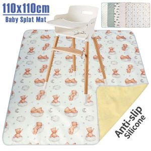 Baby Splat Mat Anti Slip High Chair Mat Waterproof Babies Toddlers Food Splash and Spill Mat for Kids Eating Floor Protection