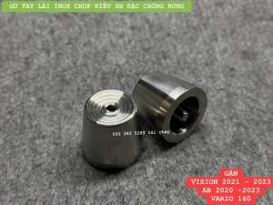 [ 1 CẶP ] GÙ TAY LÁI SH CHỤP INOX ĐẶC NẶNG CHO VARIO 160 / AB ĐỜI MỚI / VISION 2021 - 2023 ĐỜI MỚI