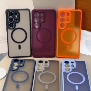 szhaiyu | For Magsafe Magnetic Translucent Case for Samsung S26 S25 Plus S24 S23 S22 Ultra FE A57 A56 A55 A36 A35 A17 A16 A07 Phone Cover