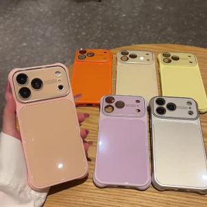 Advanced Silicone Glass Camera Lens Protection Hard Back Panel Case For iPhone 17 Pro Max 16 Pro Shockproof Luxury Phone Cover