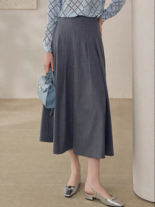 Roey s house | Minimalist Elegant Gray Maxi Skirt