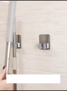 Móc Treo Kẹp chổi cây lau nhà  INOX 304 dán tường siêu chắc và chịu lực tiện ích gia đình