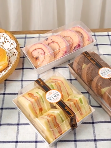 50Pcs 10x10CM Square Cake Packaging Box with Lid Disposable Bakery Cake Donut Food Packaging Box with Transparent Lid Small Charcuterie Boxes with Clear Lids Dessert Storage Box Birthday Party Decoration Wedding Supplies