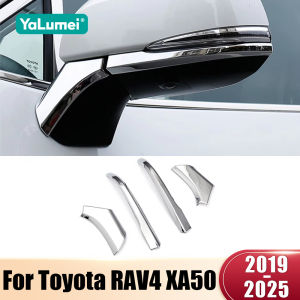 For Toyota RAV4 XA50 2019 2020 2021 2022 2023 2024 2025 RAV 4 Hybrid ABS Car Rearview Mirror Side Molding Trim Cover Stickers