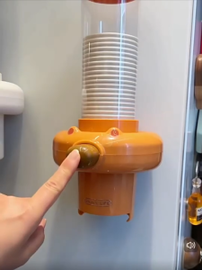 Automatic Paper Cup Holder 50pcs Paper Cups Press Automatically Dispense Cup 7-Ounce Paper Cup Diameter of 7.25cm