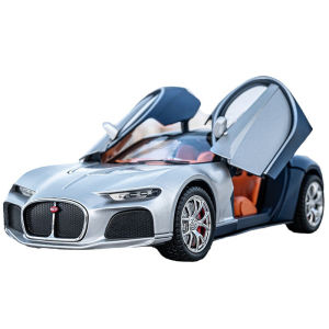 【RUM】1:24 Scale Bugatti Atlantic Alloy Car Model Light & Sound Effect Diecast Car Toys for Boys Birthday Gift Kids Toys Car Collection