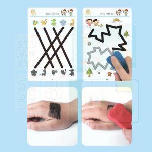 BF-M386 Mainan Edukasi Menggambar Latihan Menulis Titik Dapat Dihapus Buku Set Tracing Workbook