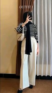 ORO PANTS Polyester Cullote Highwaist Anti Kusut Loose Pants Trouser Wanita Celana Panjang Casual Formal