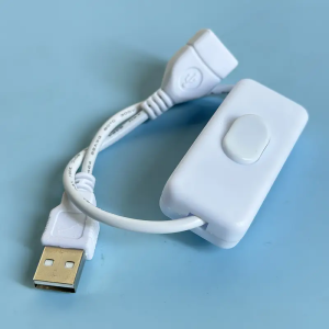 USB Cable With Switch ON/OFF Extension Cable Toggle Black Or White Color for USB Lamp Fan Power Supply