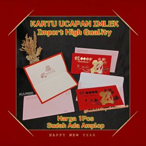 KARTU IMLEK SHIO ULAR TERBARU / KARTU UCAPAN IMLEK PREMIUM / KARTU UCAPAN SIN CIA / CHINESE NEW YEAR GREETING CARD / KUU9800
