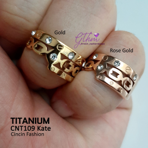 Cincin Titanium Ori Kate Elegan Awet Anti Karat cnt109