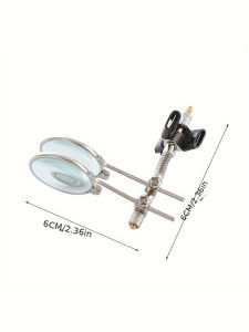 5X/10X Dual Adjustable Clip-On Magnifying Glasses for Watch Repair Mobile Phone Servicing Jewelry Crafting Product Inspection