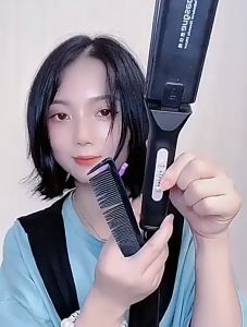 Hot Sale Four-speed Steam Ceramic Salon Hair Straightener Professional Hair Straightener Electric Wet Dry Straightening【Local Seller】