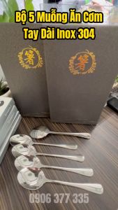 Bộ 5 Thìa (Muỗng) - Nĩa Inox 304 Cao Cấp - Tinh Tế Trong Từng Bữa Ăn - Hàng Đúng Chuẩn Inox 304 Dày