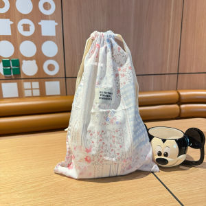  Floral Cotton Underwear Storage Bag Drawstring Folded Bag Cotton Fabric Higher Version Household Organization Tools