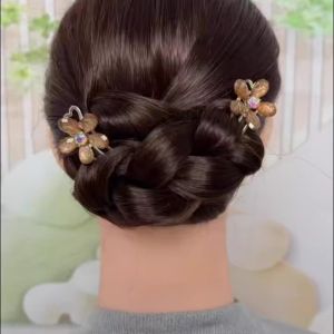 Kẹp Tóc Hoa Đá Rhinestone 2025 Mới Kẹp Tóc Đuôi Ngựa Nhỏ Thời Trang Cao Cấp Phụ Kiện Tóc Trang Trí Tóc