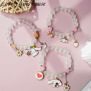 【♡Lovely girls house♡】Vòng Tay Mặt Dây Chuyền Hoạt Hình Pha Lê Sanrio Phong Cách Hàn Quốc Cho Nữ Quà Tặng Trang Sức Cho Nữ 2022 Mới