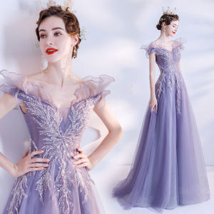 Women Formal Evening Dress Romantic Bride Wedding Party Elegant Luxurious Prom Female Gown for ninang