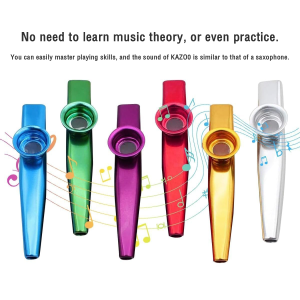 Seeko Plastic and Metal Kazoo Portable Flute For Beginner Instrument Music Lovers