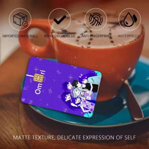 BILIBILI | O-Omori Anime Hoạt Hình Da Gấu Miếng Dán Phim Băng Cho Thẻ Ghi Nợ Lớn Mặt Trước Chống Thấm Nước Có Thể Tái Sử Dụng Phong Cách Mỹ 3D Miếng Dán