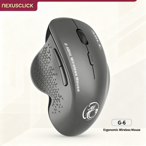 NexusClick Wireless Ergonomic Office Mouse with Thumb RestCheap Durable DPI Adjustable Battery Powered Optical Mice for Laptop