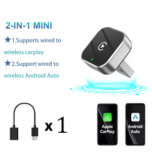 New Wireless CarPlay AI Mini Android Car Box Auto-Connect Compatible with 99% of Vehicle Models Wireless CarPlay Adapter