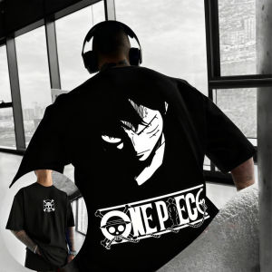 Bandai | One Piece Mens T-shirt Monkey D. Luffy Anime Tee Summer and Spring Boys Hip-hop Short Sleeves Comfortable Parent-child Outfits