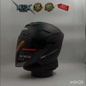 Helm Spoiler AIZO DOMINIX Solid Polos Halfface Original