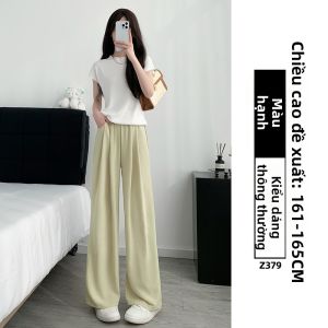 YAYANGREN | Quần Dài Nữ Form Rộng Icy Silk