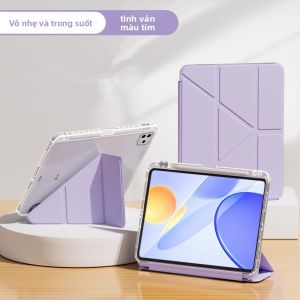 NUOPUCHI | Ốp lưng bảo vệ Huawei MatePad Pro 12.2 phiên bản mới trong suốt mềm mại có khe cắm bút chì chống cong vênh nhẹ