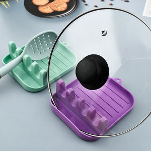 Kitchen Pot Lids Spoon And Chopsticks Rest Holder Shelf Organizer Non-slip Spoons Pad Cooker Stand Supports