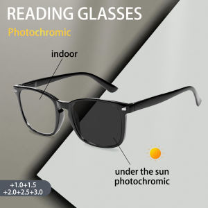 Photochromic Reading Glasses for Men and Women Ultralight Flexible Anti-Blue Light Readers+1.0 to+3.0
