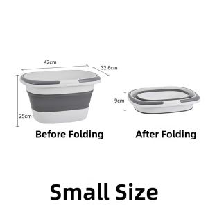Spsauce | Foldable Plastic Rectangular Large Capacity Pail Tote Wash Basin