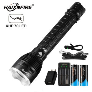 HaixnFire DV63 Underwater waterproof torch XHP70 LED scuba Diving flashlight 7000 lumens  Camping light