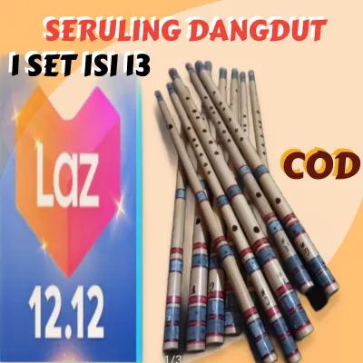 seruling suling dangdut bambu flat keyboard satu set musik tradisonal main anak sekolah