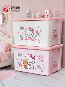Large Plastic Storage Box Baby Organizer Iris Hellokitty Cartoon Style Home Clothes Toys Sorting Box for Childrens Room