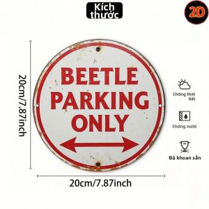 CIFbuy | CIFBUY Chống Rỉ Sét Sắt Rèn Kim Loại Nghệ Thuật Treo Tường Vintage Beetle Đỗ Xe Vòng Trang Trí Trong Nhà Ngoài Trời Chịu Được Thời Tiết Mảng Bám