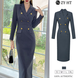 เดรสผู้หญิง EraVogue 50562 เดรสผ่านสีเทา เดรสเสื้อแดด เดรสสูท 50562