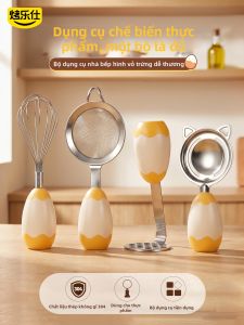 KAULUS | Food Grade 304 Stainless Steel Baby Food Preparation Set Sieve Strainer Colander Egg White Separator Masher