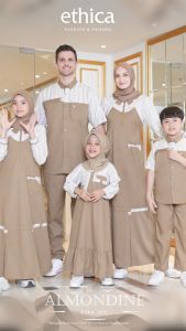 TERMURAH ELFA 314 ALMONDINE BY ETHICA SARIMBIT KELUARGA LEBARAN HARI RAYA KEKINIAN TERBARU 2025 GAMIS DAN KOKO