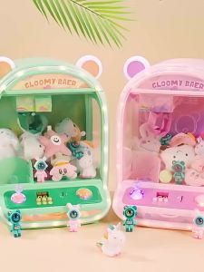 DIY Automatic Doll Machine Kids Coin Operated Play Game Mini Claw Catch Toy Crane Machines Music Doll for Christmas Gifts