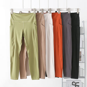 Naked Sensation Yoga Pants High Waist Thin Fitness Trousers Seamless Outdoor Wear Bottoming Pants Pocket Design Summer Collection